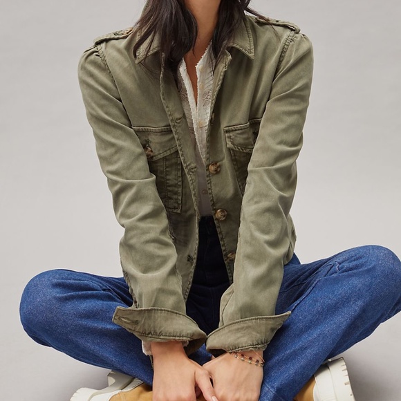 Utility denim jacket w. Patches + Pockets - Picture 15 of 16